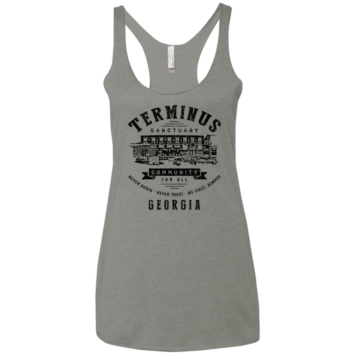 T-Shirts Venetian Grey / X-Small Terminus Sanctuary Community Women's Triblend Racerback Tank