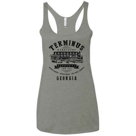 T-Shirts Venetian Grey / X-Small Terminus Sanctuary Community Women's Triblend Racerback Tank