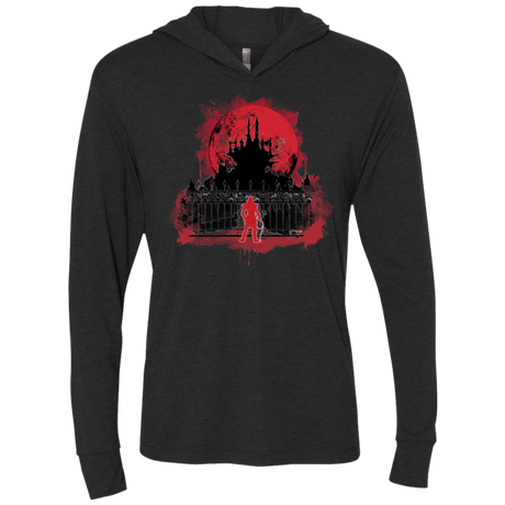 T-Shirts Vintage Black / X-Small Terrible Night to Have a Curse Triblend Long Sleeve Hoodie Tee