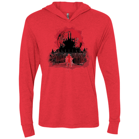 T-Shirts Vintage Red / X-Small Terrible Night to Have a Curse Triblend Long Sleeve Hoodie Tee