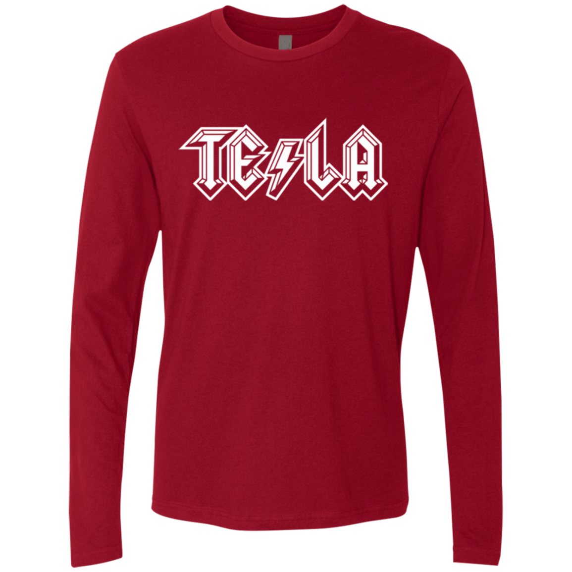 T-Shirts Cardinal / Small TESLA Men's Premium Long Sleeve