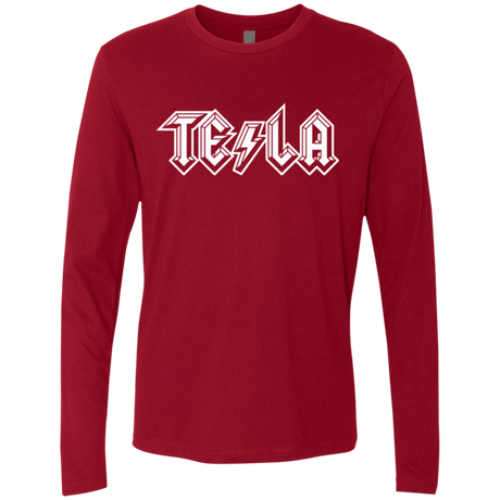 T-Shirts Cardinal / Small TESLA Men's Premium Long Sleeve