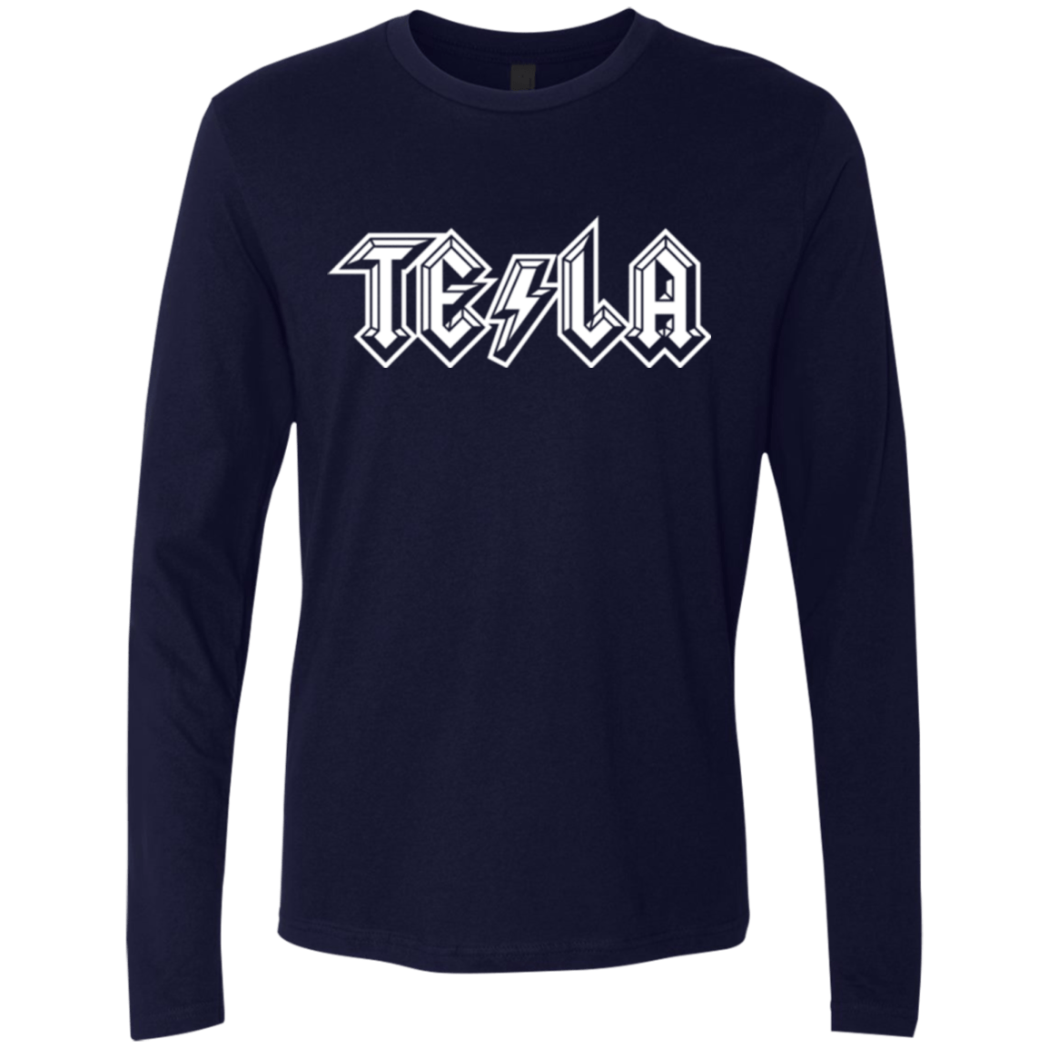 T-Shirts Midnight Navy / Small TESLA Men's Premium Long Sleeve