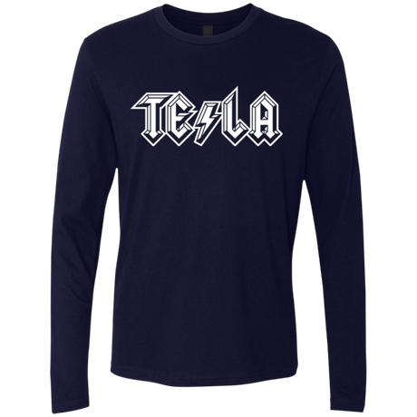 T-Shirts Midnight Navy / Small TESLA Men's Premium Long Sleeve