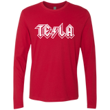 T-Shirts Red / Small TESLA Men's Premium Long Sleeve
