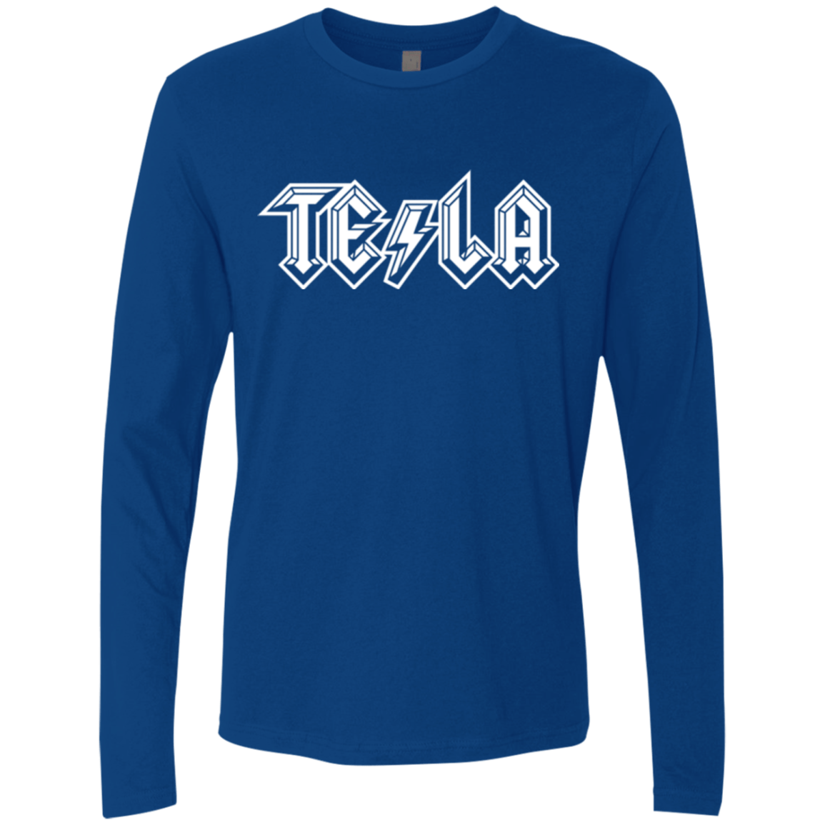 T-Shirts Royal / Small TESLA Men's Premium Long Sleeve