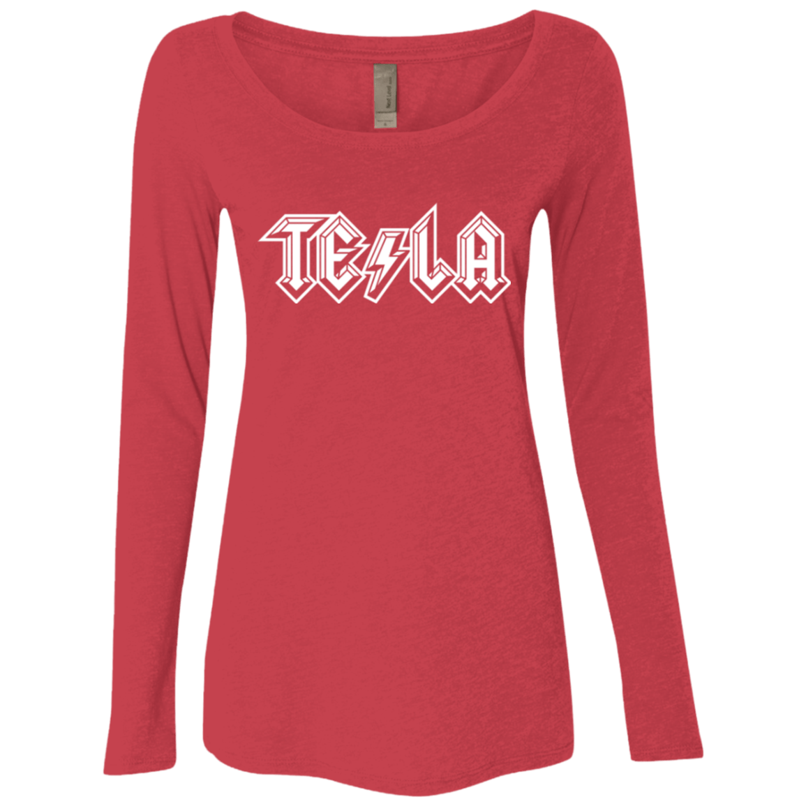 T-Shirts Vintage Red / Small TESLA Women's Triblend Long Sleeve Shirt