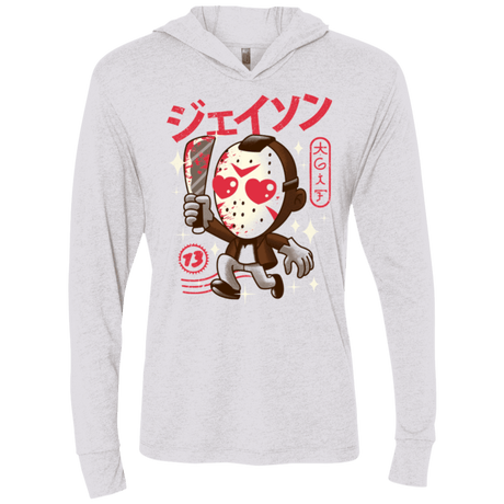 T-Shirts Heather White / X-Small TGIF Kawaii Triblend Long Sleeve Hoodie Tee
