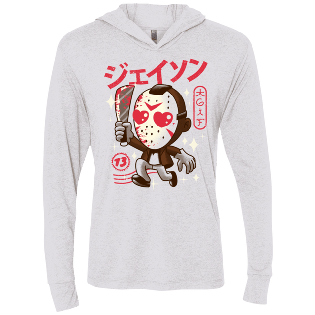 T-Shirts Heather White / X-Small TGIF Kawaii Triblend Long Sleeve Hoodie Tee
