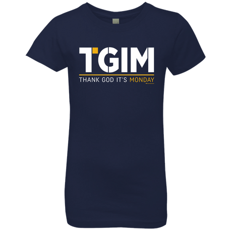 T-Shirts Midnight Navy / YXS Thank God Its Monday Girls Premium T-Shirt