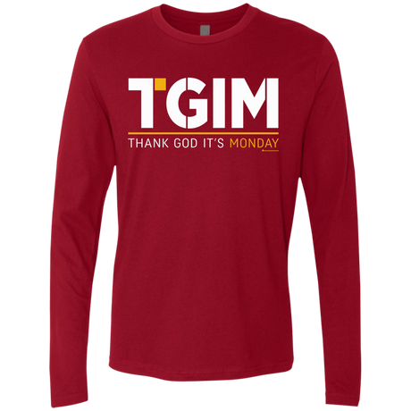 T-Shirts Cardinal / Small Thank God Its Monday Men's Premium Long Sleeve