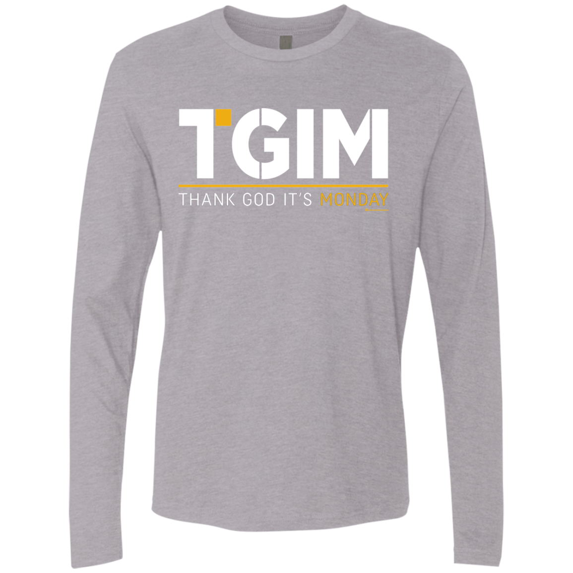 T-Shirts Heather Grey / Small Thank God Its Monday Men's Premium Long Sleeve