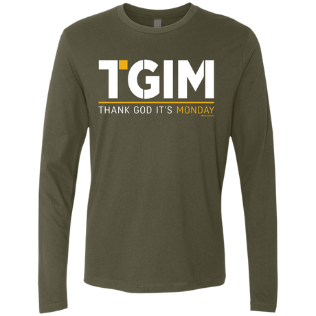 T-Shirts Military Green / Small Thank God Its Monday Men's Premium Long Sleeve