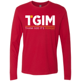 T-Shirts Red / Small Thank God Its Monday Men's Premium Long Sleeve