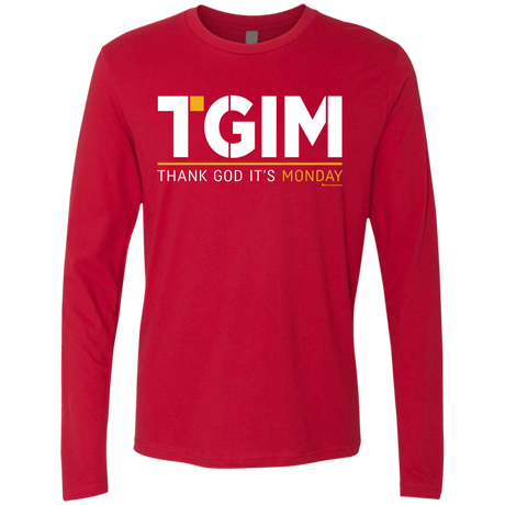 T-Shirts Red / Small Thank God Its Monday Men's Premium Long Sleeve