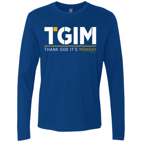 T-Shirts Royal / Small Thank God Its Monday Men's Premium Long Sleeve