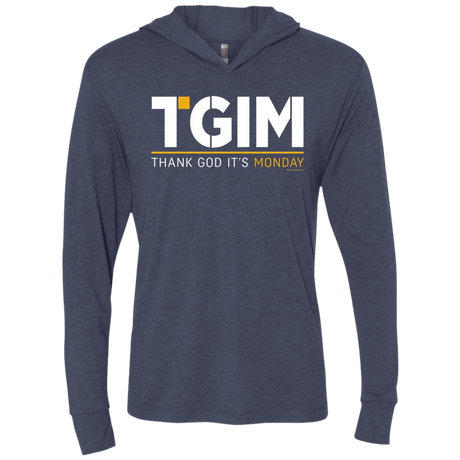 T-Shirts Vintage Navy / X-Small Thank God Its Monday Triblend Long Sleeve Hoodie Tee