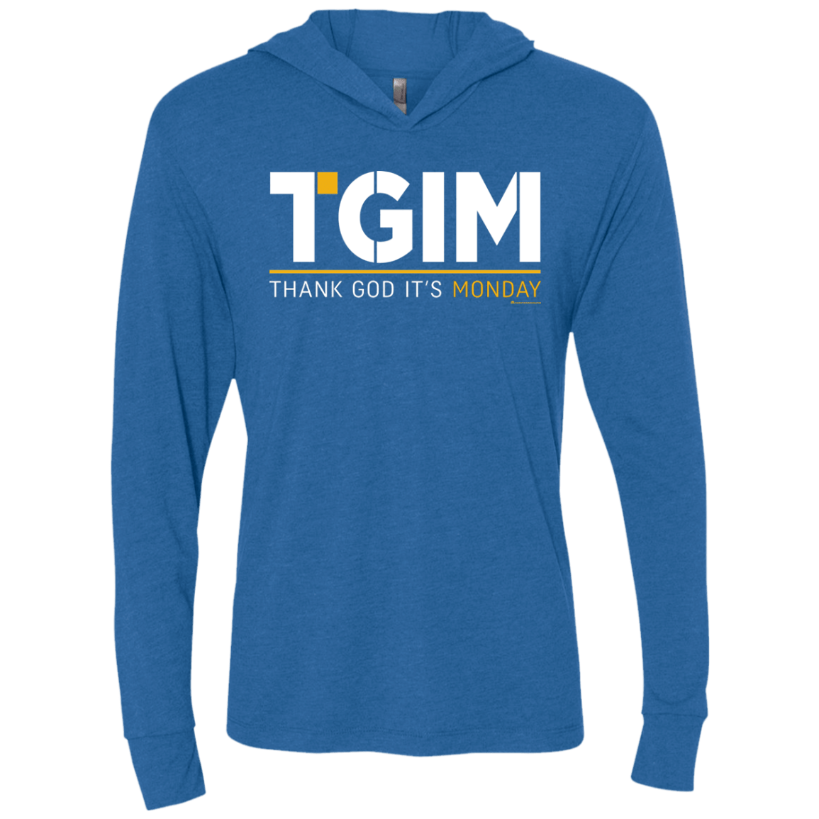 T-Shirts Vintage Royal / X-Small Thank God Its Monday Triblend Long Sleeve Hoodie Tee