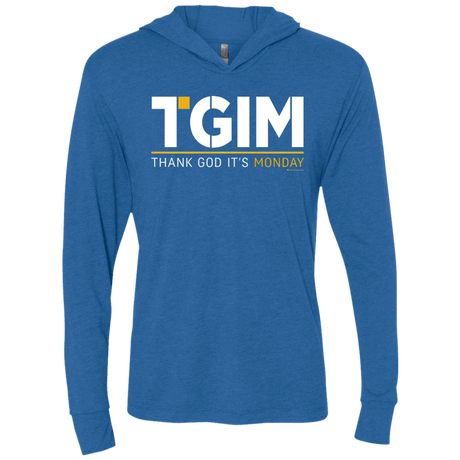 T-Shirts Vintage Royal / X-Small Thank God Its Monday Triblend Long Sleeve Hoodie Tee