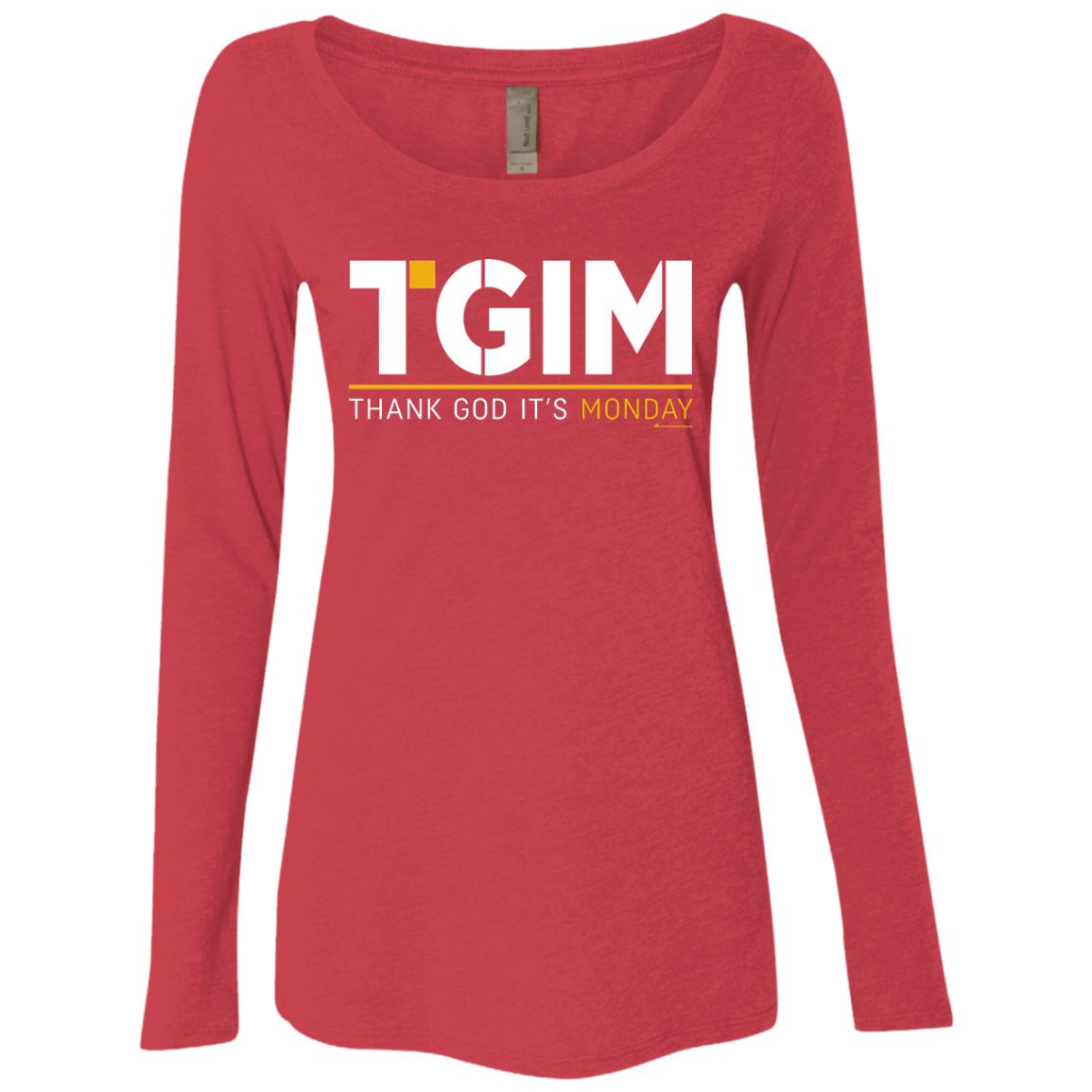 T-Shirts Vintage Red / Small Thank God Its Monday Women's Triblend Long Sleeve Shirt
