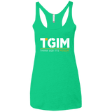 T-Shirts Envy / X-Small Thank God Its Monday Women's Triblend Racerback Tank