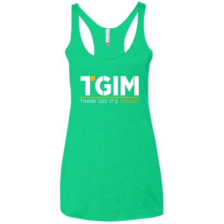 T-Shirts Envy / X-Small Thank God Its Monday Women's Triblend Racerback Tank