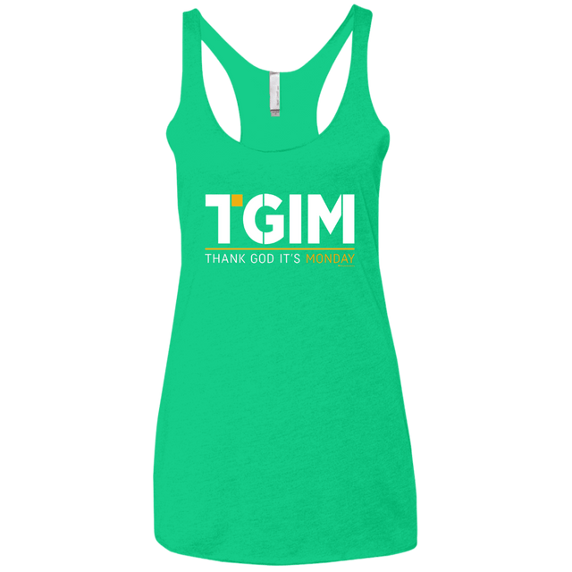 T-Shirts Envy / X-Small Thank God Its Monday Women's Triblend Racerback Tank