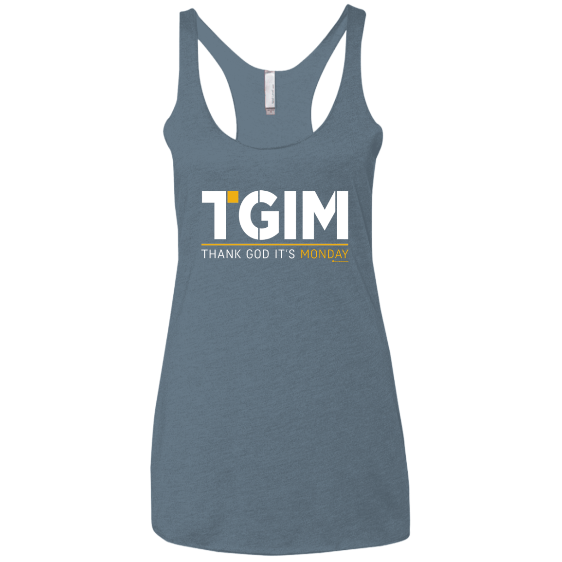 T-Shirts Indigo / X-Small Thank God Its Monday Women's Triblend Racerback Tank