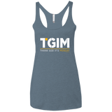 T-Shirts Indigo / X-Small Thank God Its Monday Women's Triblend Racerback Tank
