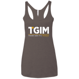 T-Shirts Macchiato / X-Small Thank God Its Monday Women's Triblend Racerback Tank