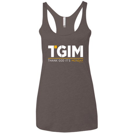 T-Shirts Macchiato / X-Small Thank God Its Monday Women's Triblend Racerback Tank