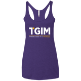 T-Shirts Purple Rush / X-Small Thank God Its Monday Women's Triblend Racerback Tank
