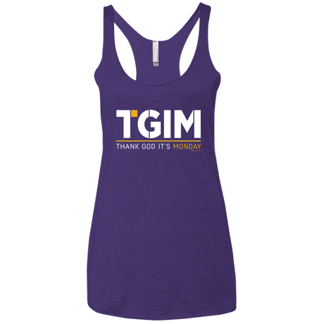 T-Shirts Purple Rush / X-Small Thank God Its Monday Women's Triblend Racerback Tank