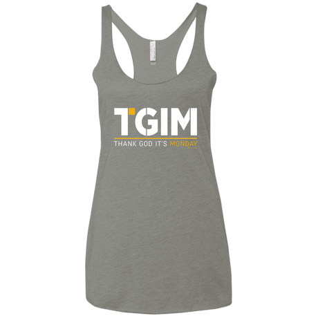 T-Shirts Venetian Grey / X-Small Thank God Its Monday Women's Triblend Racerback Tank