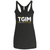 T-Shirts Vintage Black / X-Small Thank God Its Monday Women's Triblend Racerback Tank