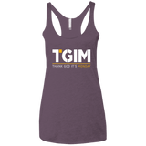 T-Shirts Vintage Purple / X-Small Thank God Its Monday Women's Triblend Racerback Tank