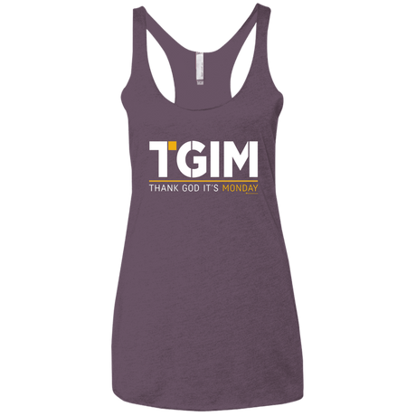 T-Shirts Vintage Purple / X-Small Thank God Its Monday Women's Triblend Racerback Tank