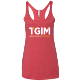 T-Shirts Vintage Red / X-Small Thank God Its Monday Women's Triblend Racerback Tank