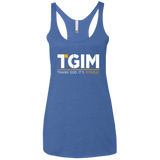 T-Shirts Vintage Royal / X-Small Thank God Its Monday Women's Triblend Racerback Tank