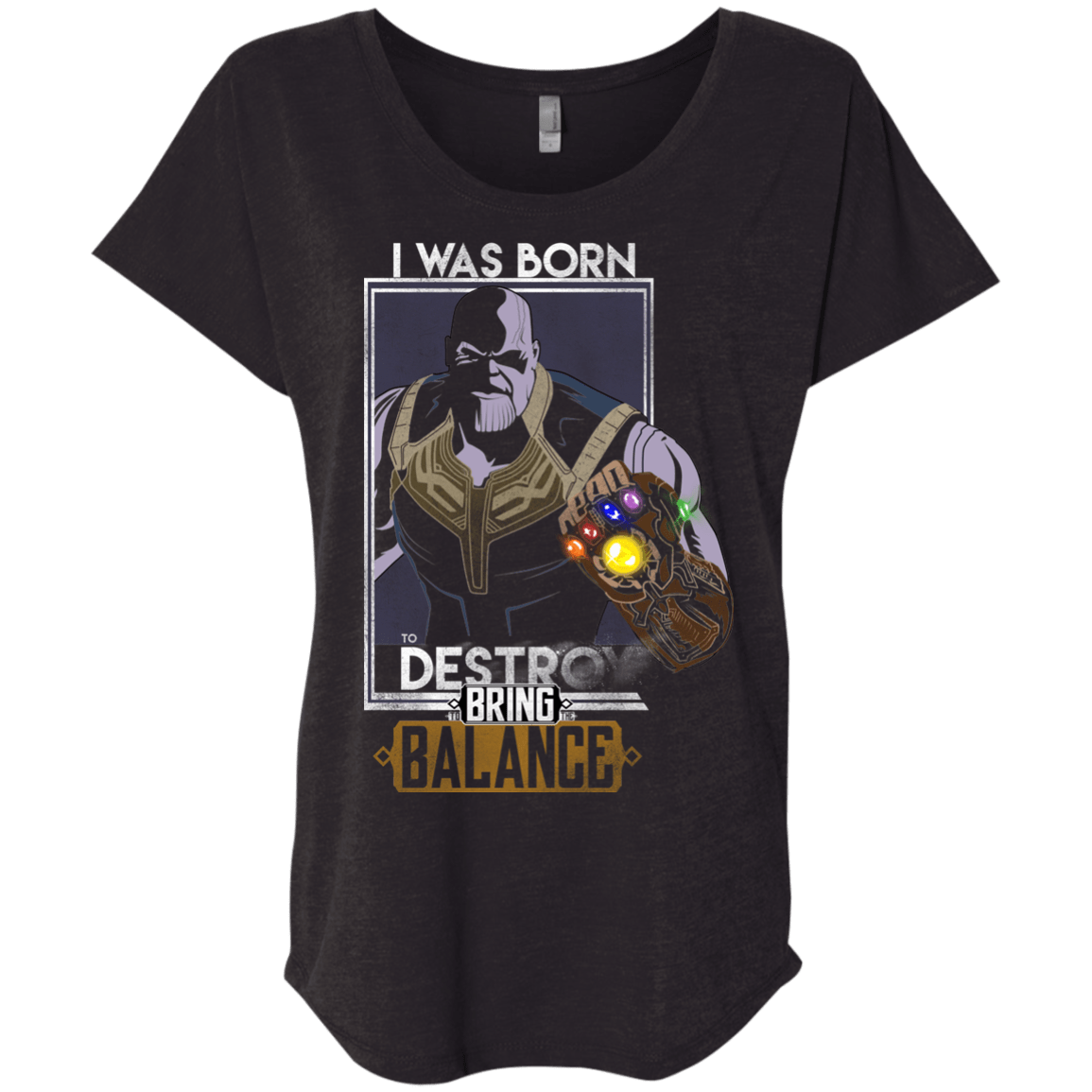 T-Shirts Vintage Black / X-Small Thano Triblend Dolman Sleeve