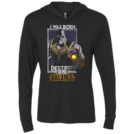 T-Shirts Vintage Black / X-Small Thano Triblend Long Sleeve Hoodie Tee