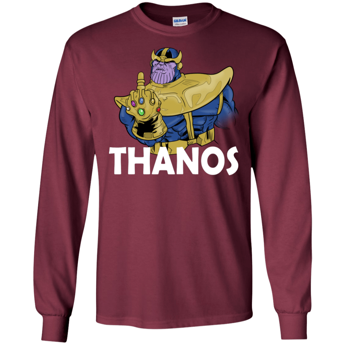 T-Shirts Maroon / S Thanos Cash Men's Long Sleeve T-Shirt