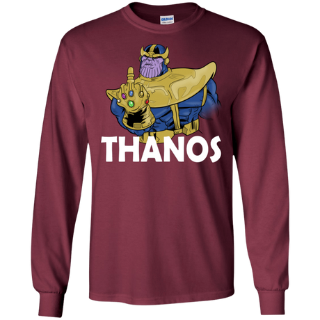 T-Shirts Maroon / S Thanos Cash Men's Long Sleeve T-Shirt