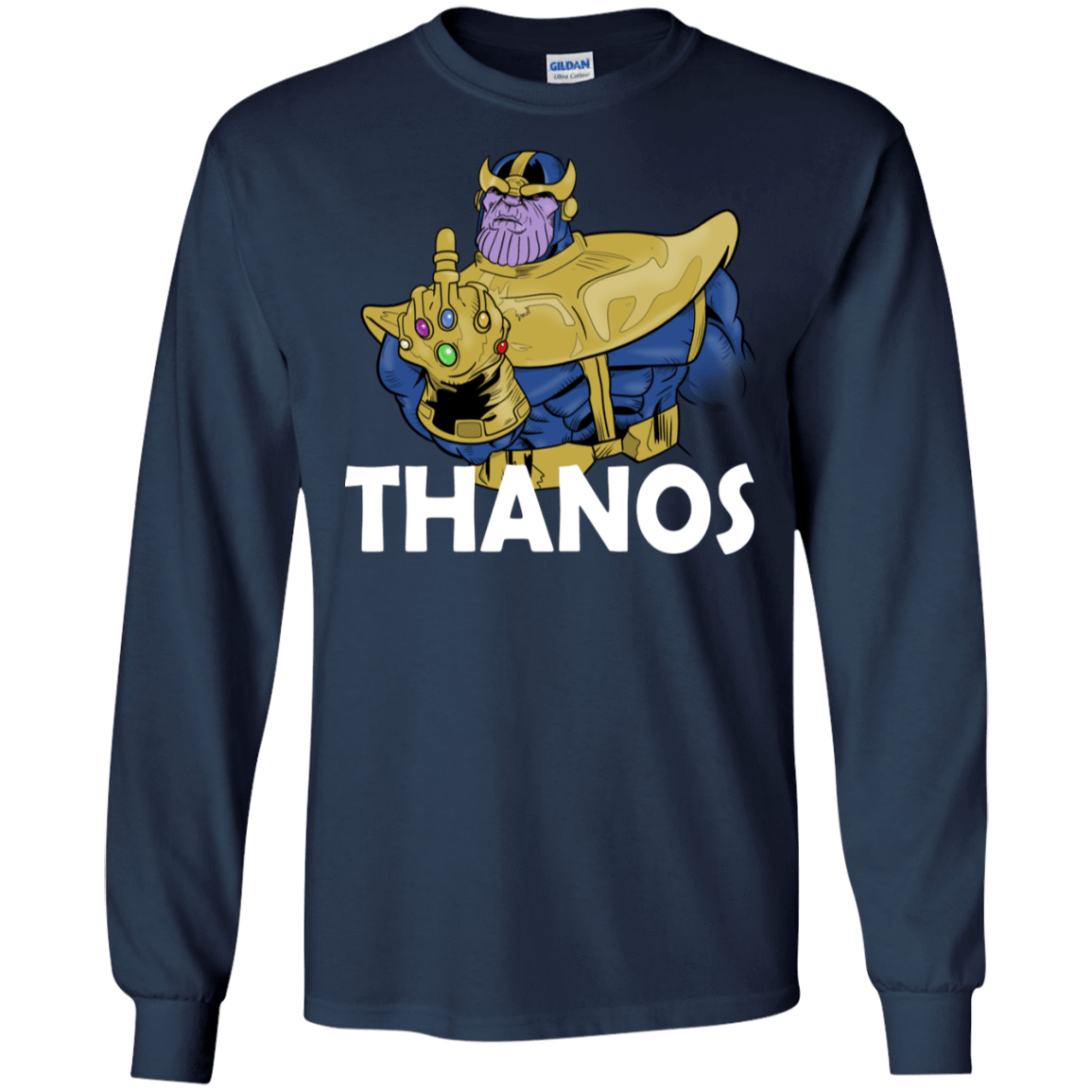 T-Shirts Navy / S Thanos Cash Men's Long Sleeve T-Shirt