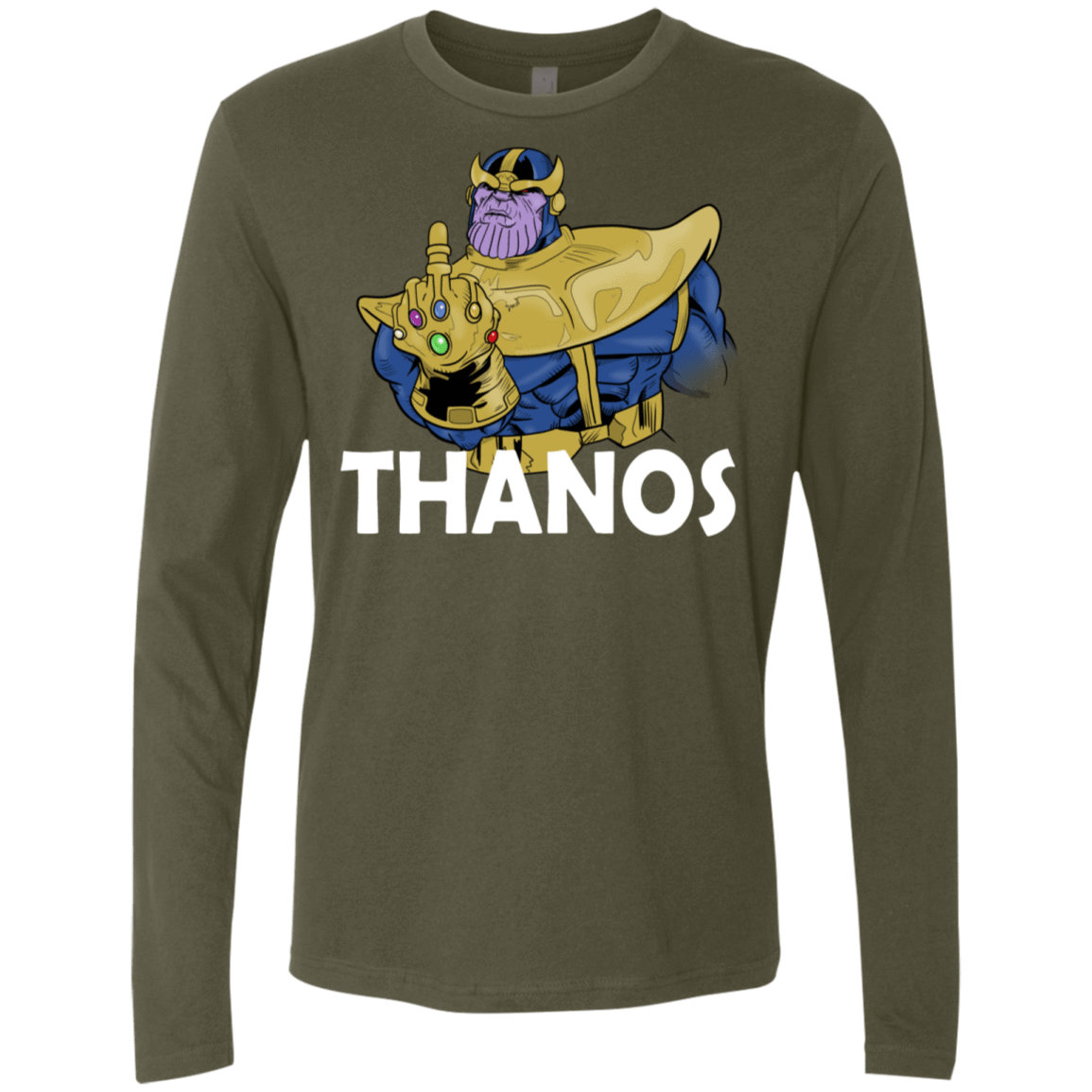 T-Shirts Military Green / S Thanos Cash Men's Premium Long Sleeve