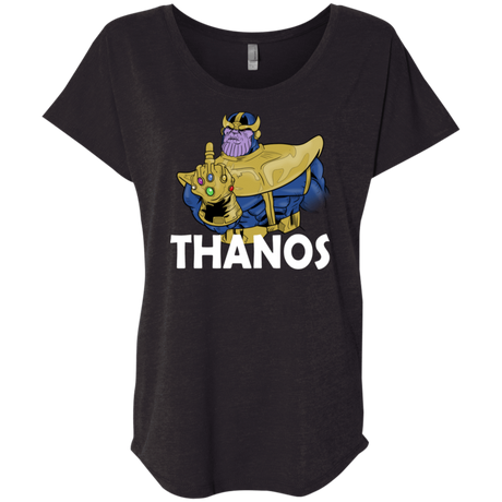 T-Shirts Vintage Black / X-Small Thanos Cash Triblend Dolman Sleeve