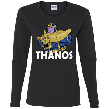 T-Shirts Black / S Thanos Cash Women's Long Sleeve T-Shirt