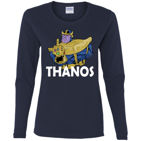 T-Shirts Navy / S Thanos Cash Women's Long Sleeve T-Shirt