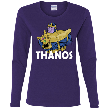 T-Shirts Purple / S Thanos Cash Women's Long Sleeve T-Shirt