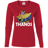 T-Shirts Red / S Thanos Cash Women's Long Sleeve T-Shirt